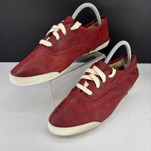 Frye Burnt Red Leather Melanie Low Profile Lace Up Sneakers Women’s 10‎